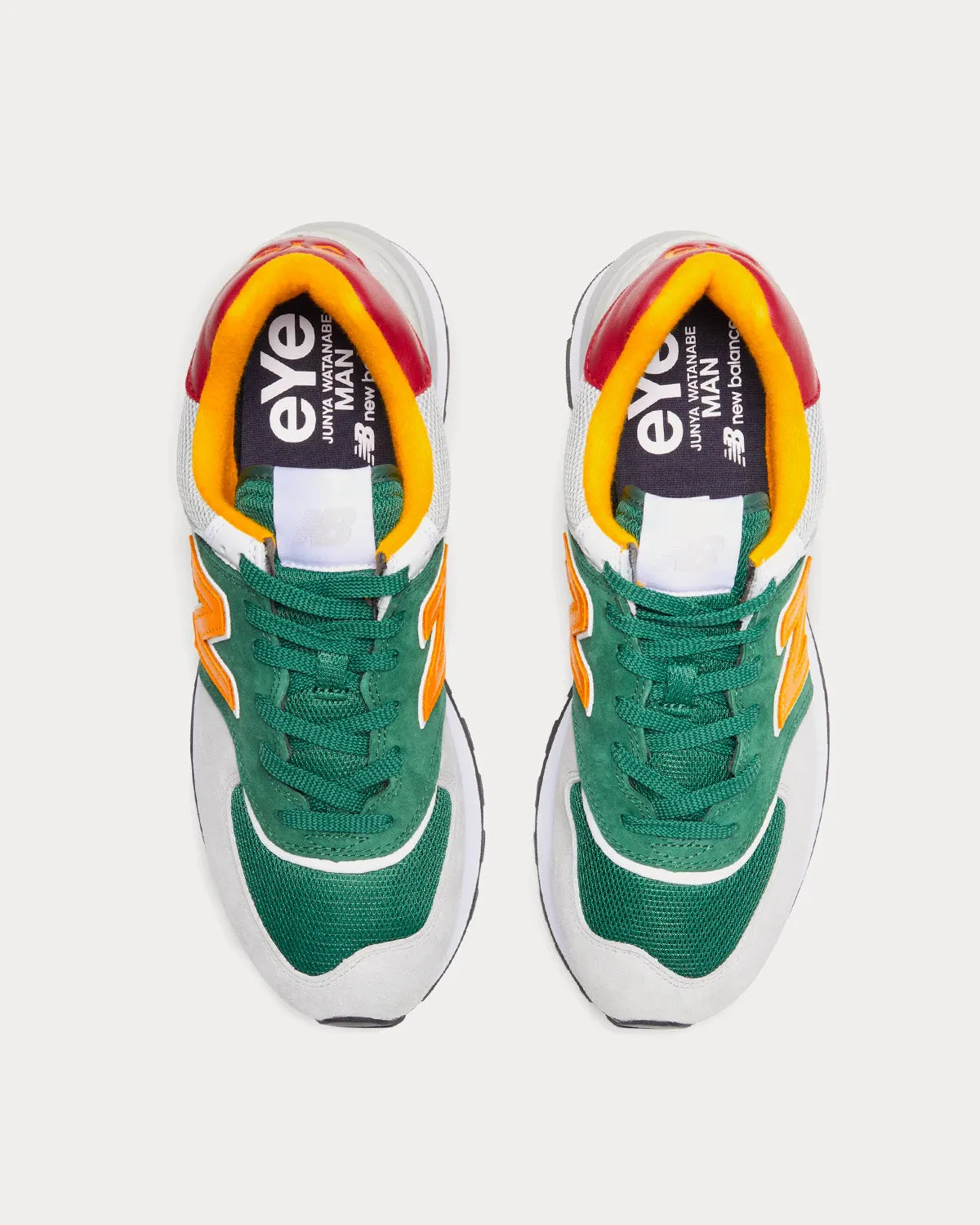 574 Legacy Green / Grey / Red Low Top Sneakers
