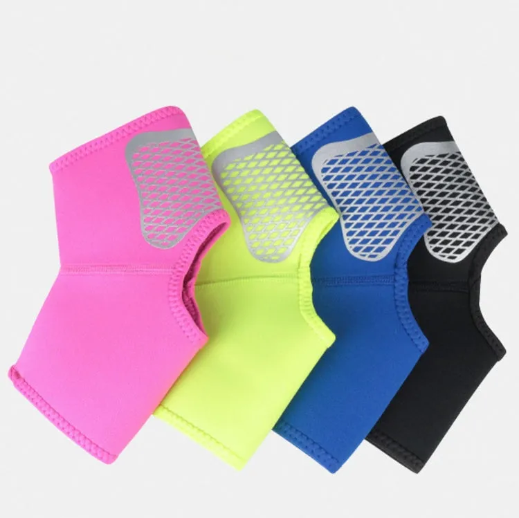 A Pair Sports Ankle Support Compression Ankle Socks Outdoor Basketball Football Mountaineering Protective Gear, Size: M(Fluorescent Green)