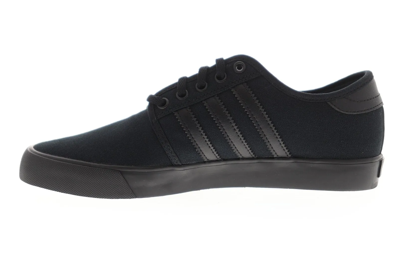 Adidas Seeley AQ8531 Mens Black Canvas Casual Low Top Lifestyle Sneakers Shoes