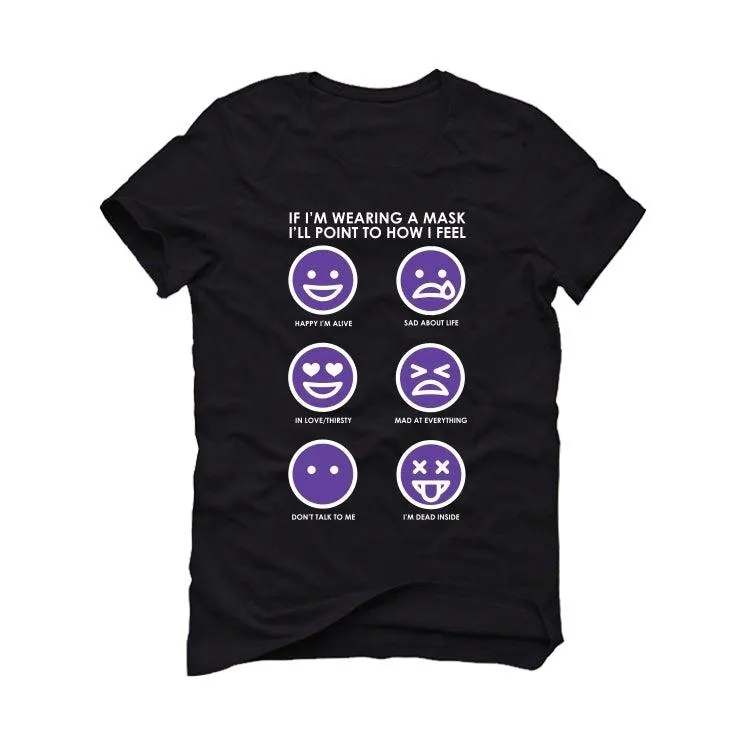 Air Jordan 1 Retro High OG “Court Purple” Black T-Shirt (Feelings)