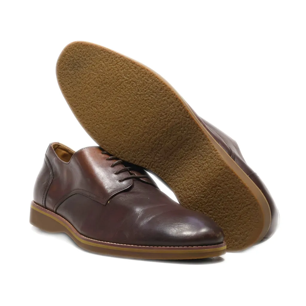 Aldo Formal Lace Ups Fabric Brown Colour For Men