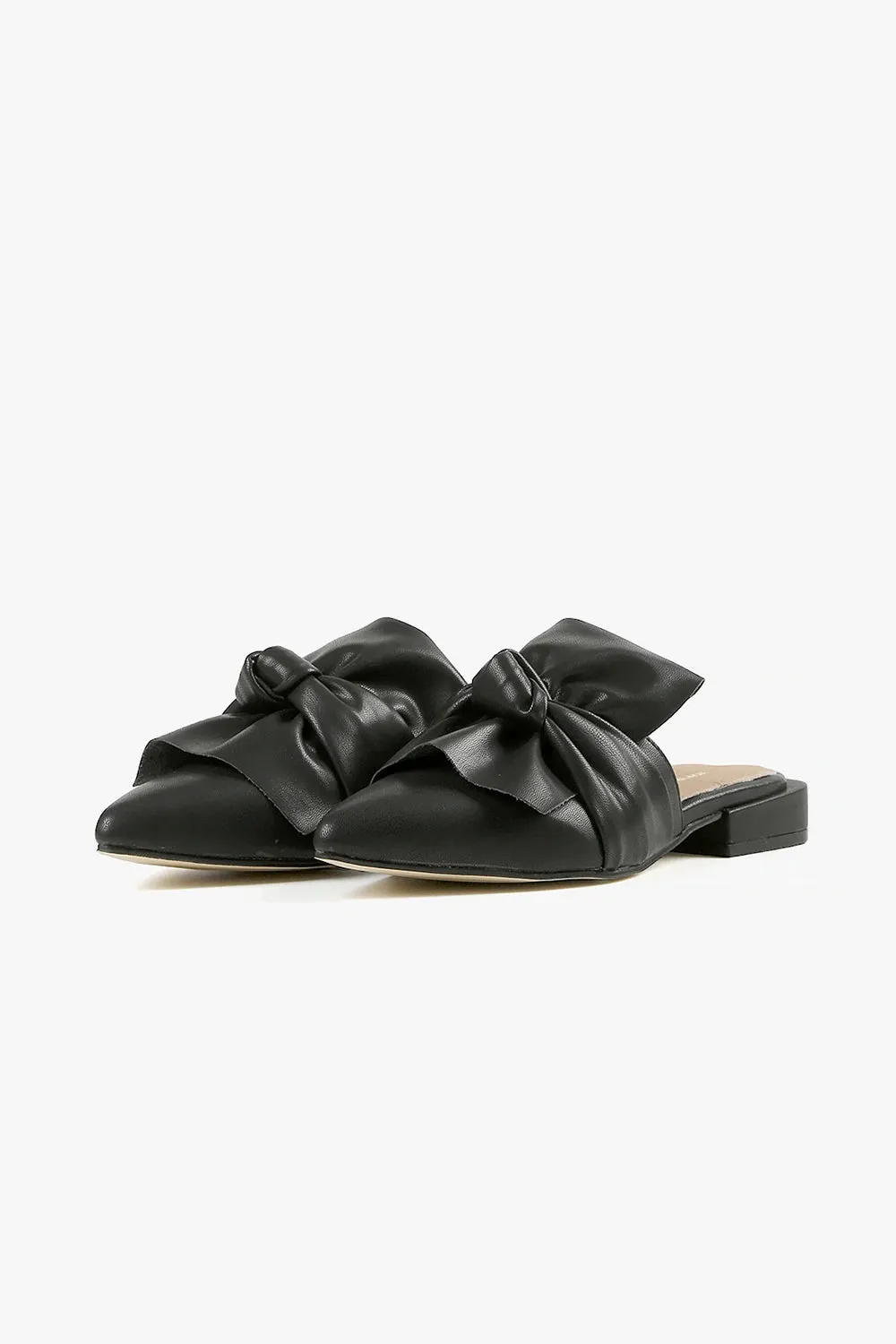 ALL BLACK FOOTWEAR - Fold & Knot Slide
