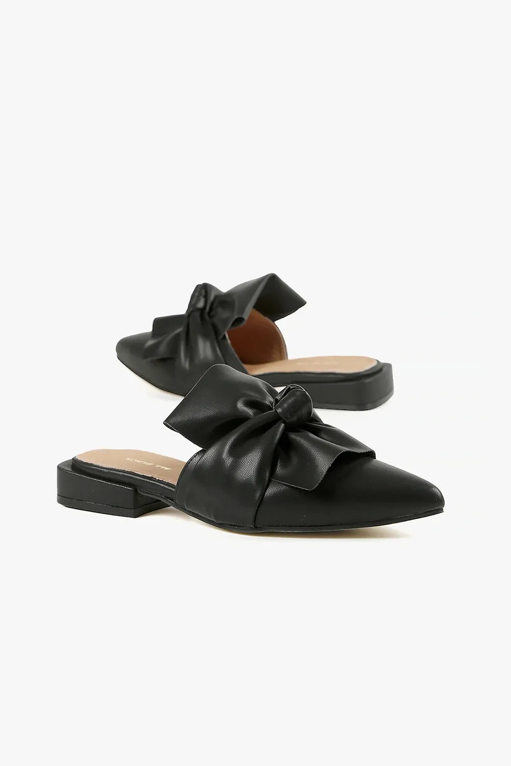 ALL BLACK FOOTWEAR - Fold & Knot Slide