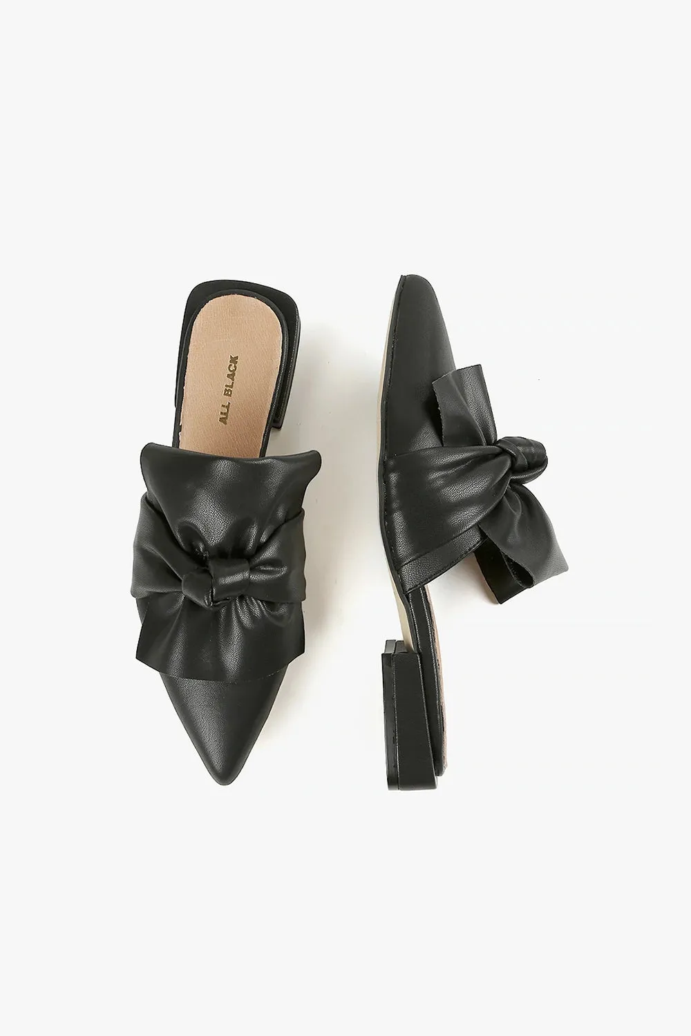 ALL BLACK FOOTWEAR - Fold & Knot Slide