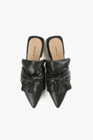 ALL BLACK FOOTWEAR - Fold & Knot Slide