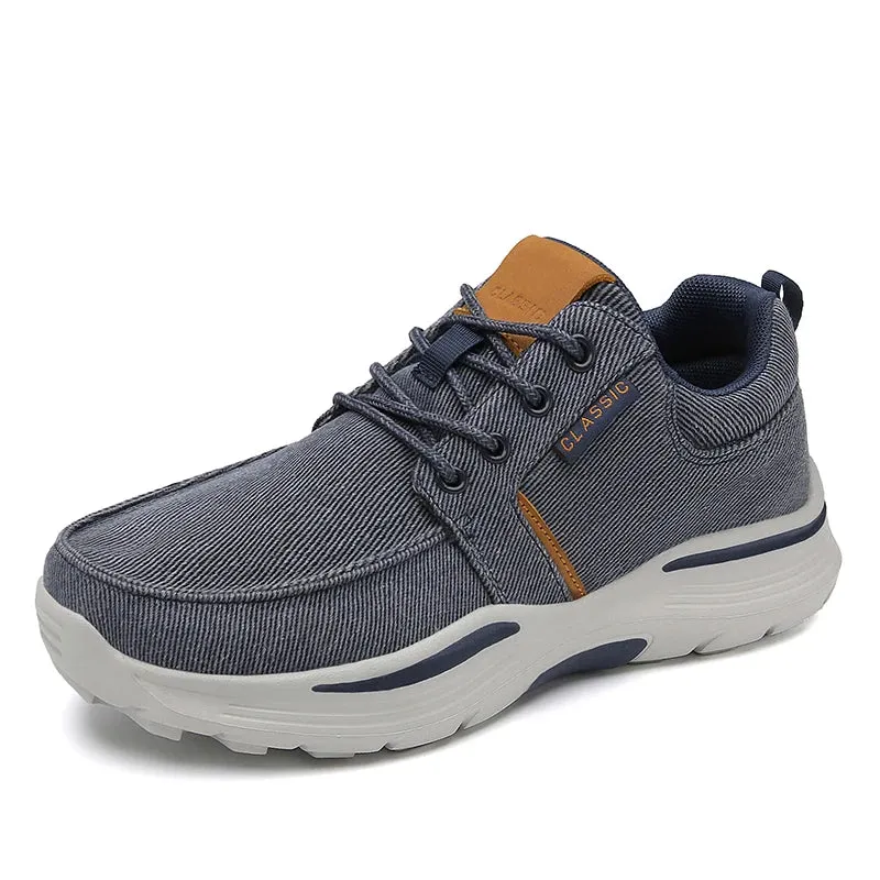 Amozae-BKQU New Men's Casual Shoes Breathable Canvas Shoes Lightweight Men's Vulcanized Shoes Soft Flat Outdoor Men's Sneakers Loafers