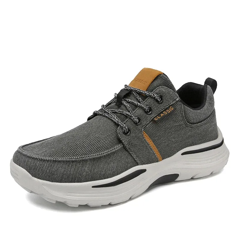 Amozae-BKQU New Men's Casual Shoes Breathable Canvas Shoes Lightweight Men's Vulcanized Shoes Soft Flat Outdoor Men's Sneakers Loafers