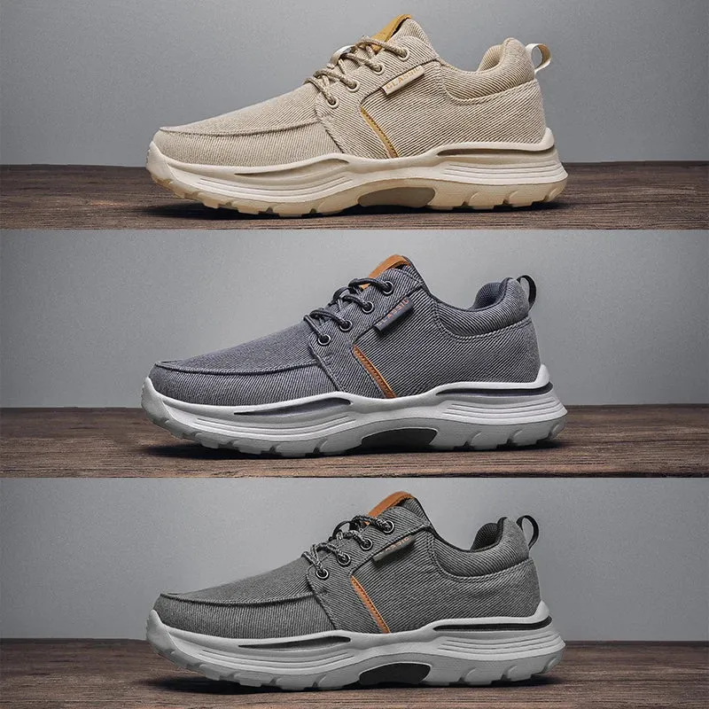 Amozae-BKQU New Men's Casual Shoes Breathable Canvas Shoes Lightweight Men's Vulcanized Shoes Soft Flat Outdoor Men's Sneakers Loafers