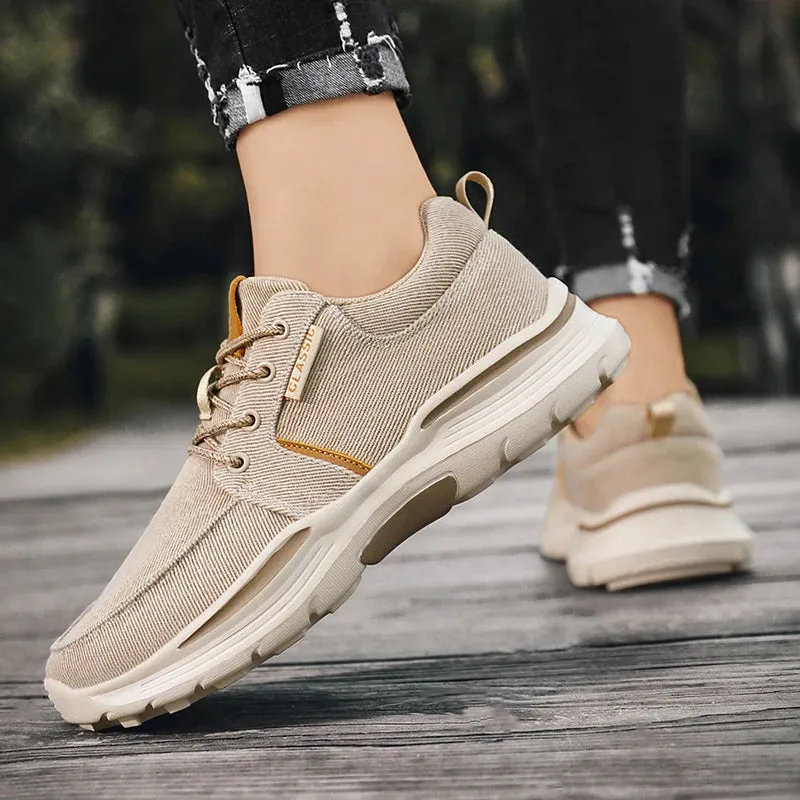 Amozae-BKQU New Men's Casual Shoes Breathable Canvas Shoes Lightweight Men's Vulcanized Shoes Soft Flat Outdoor Men's Sneakers Loafers