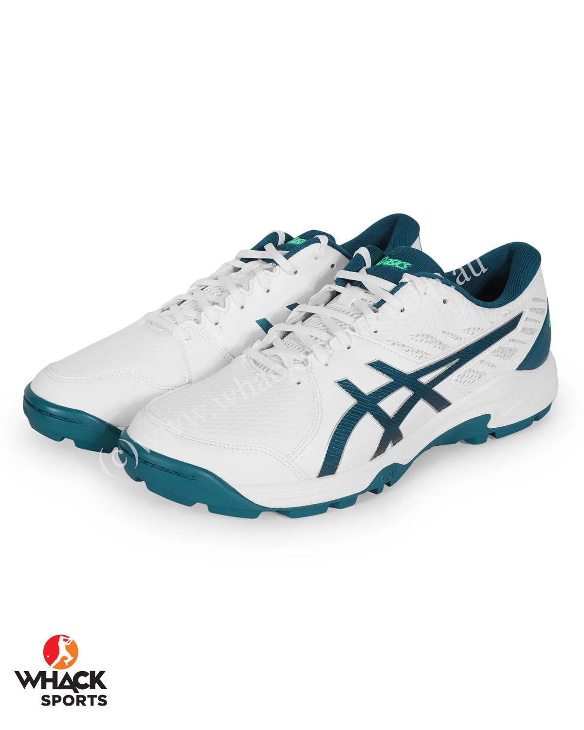 ASICS Gel Peake - Rubber Cricket Shoes - White/Velvet Pine