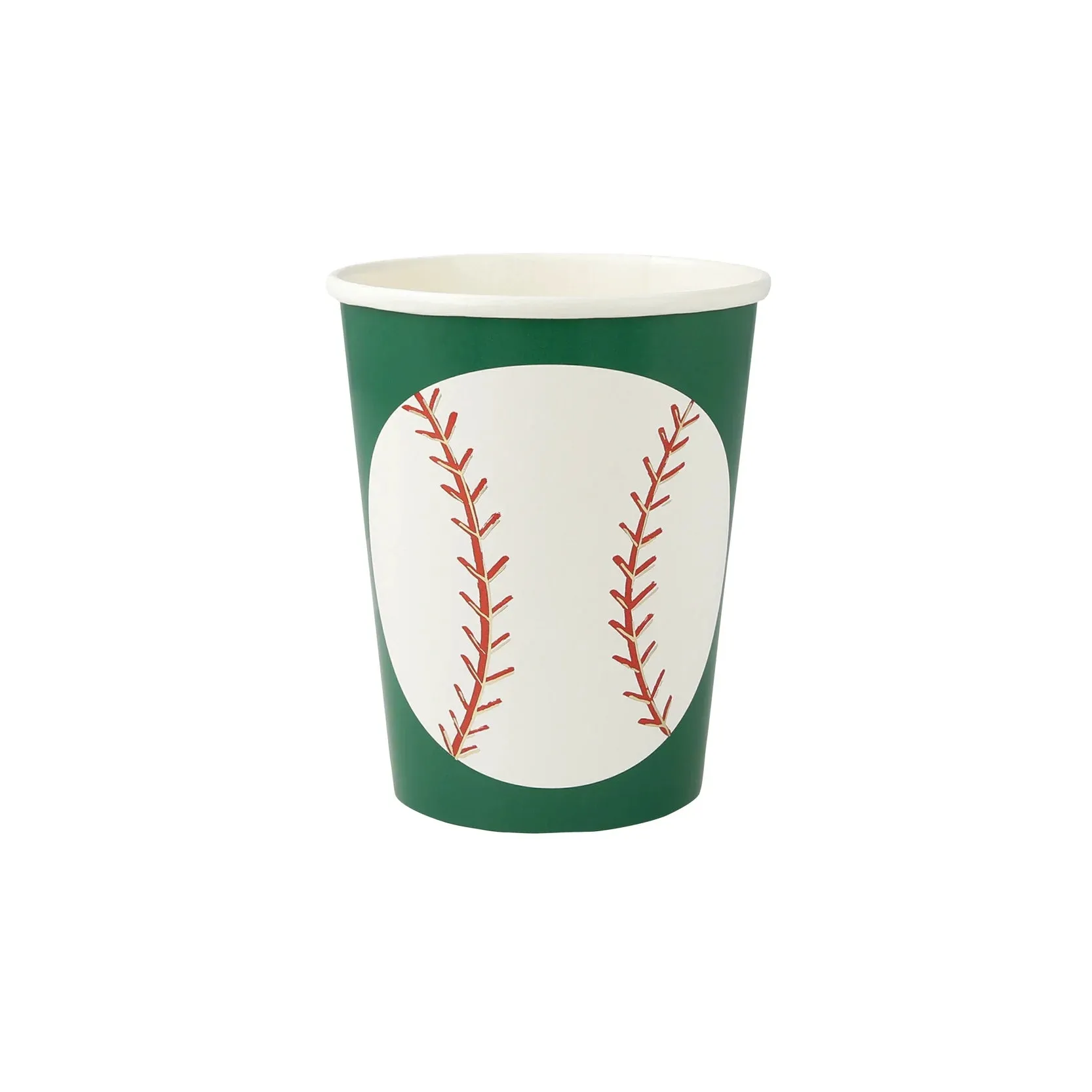 Baseball Cups, Set of 8 Baseball Paper Cups by Meri Meri