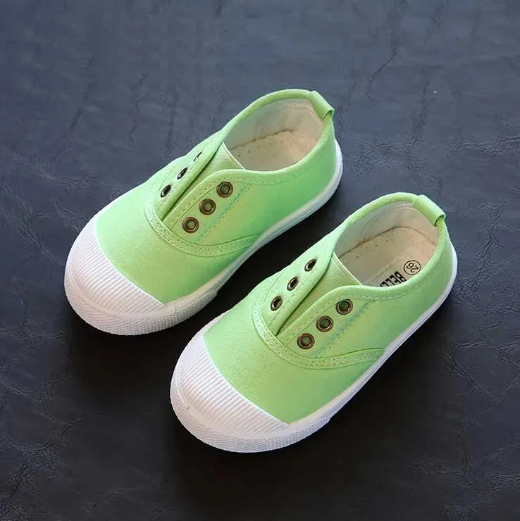 Bekamille Girls Boys Fashion Canvas Sneakers Children Shoes For Kids Flats Heels Casual Loafer Shoe Toddle Little Big Kid