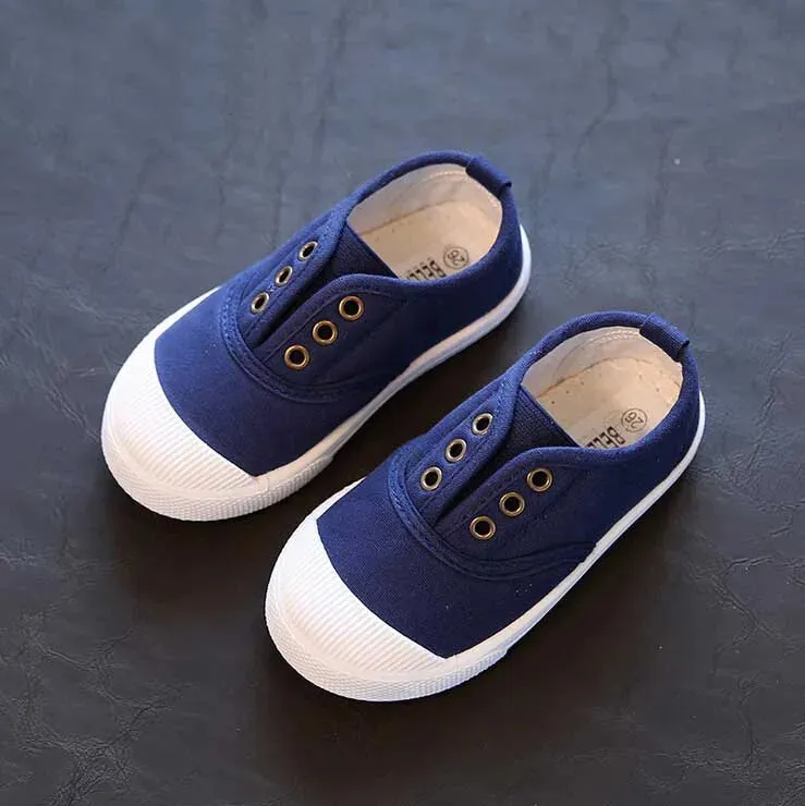 Bekamille Girls Boys Fashion Canvas Sneakers Children Shoes For Kids Flats Heels Casual Loafer Shoe Toddle Little Big Kid