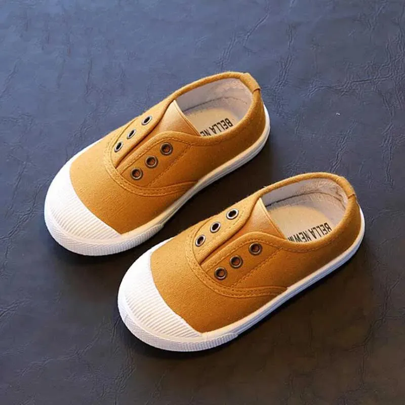 Bekamille Girls Boys Fashion Canvas Sneakers Children Shoes For Kids Flats Heels Casual Loafer Shoe Toddle Little Big Kid