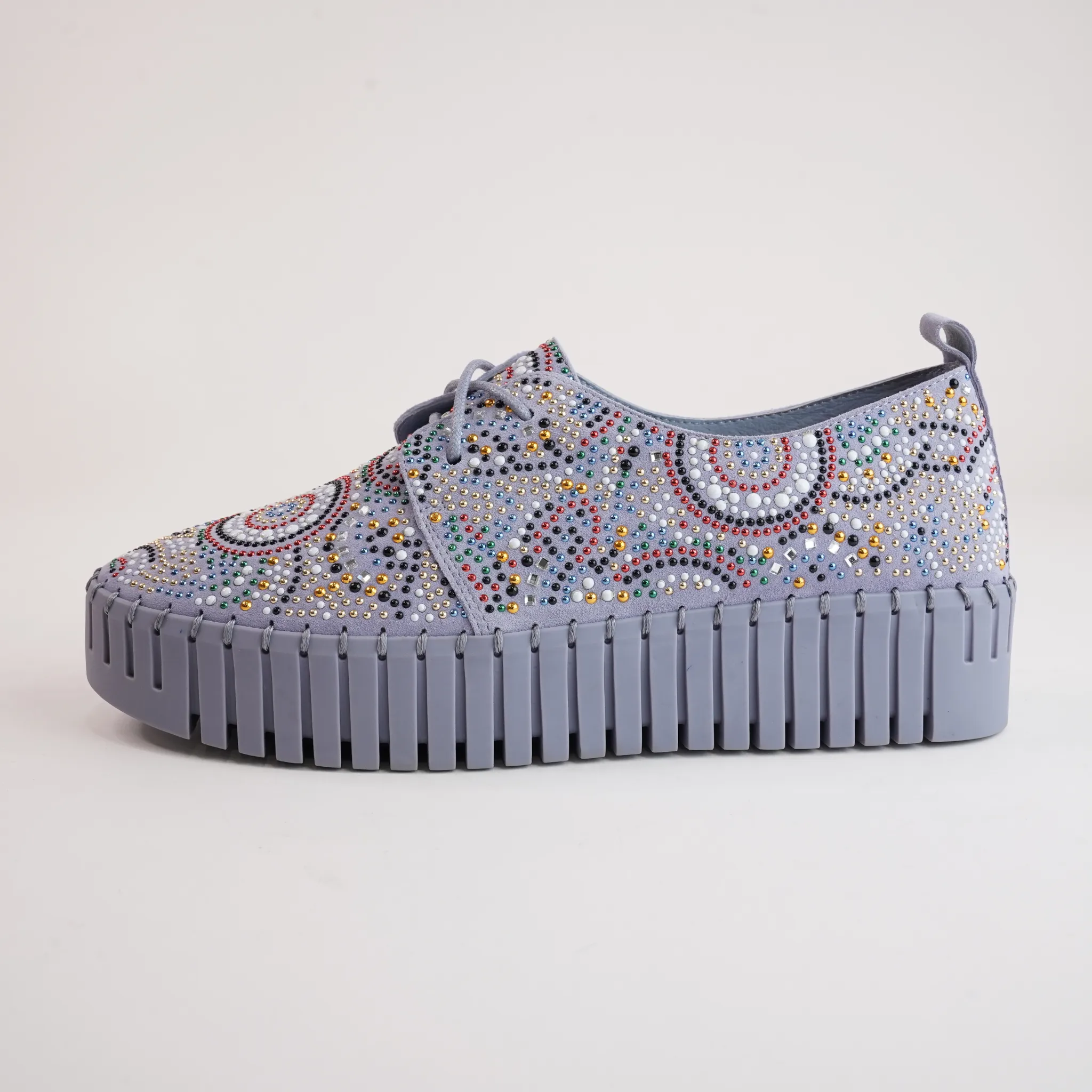 Birming Denim Suede Leather Sneakers