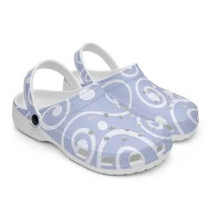 Blue Abstract Art All Over Printed Clogs
