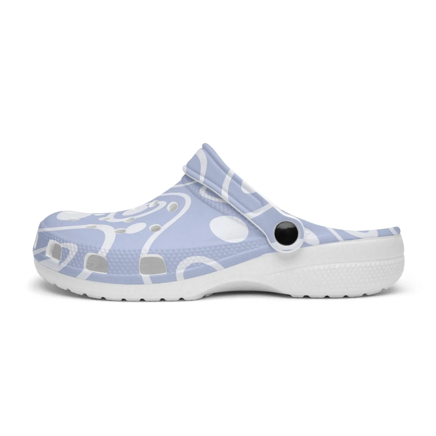 Blue Abstract Art All Over Printed Clogs