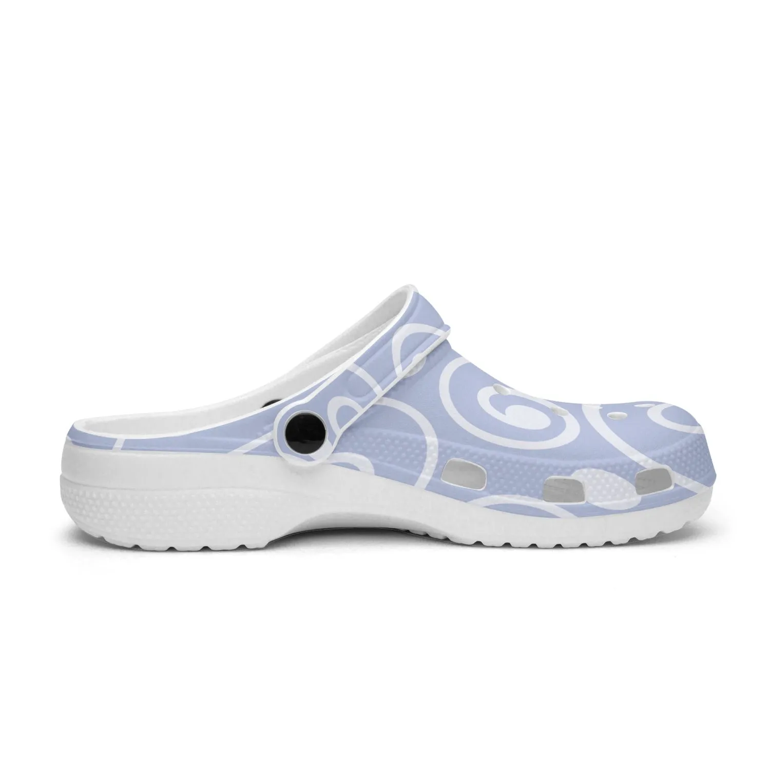 Blue Abstract Art All Over Printed Clogs