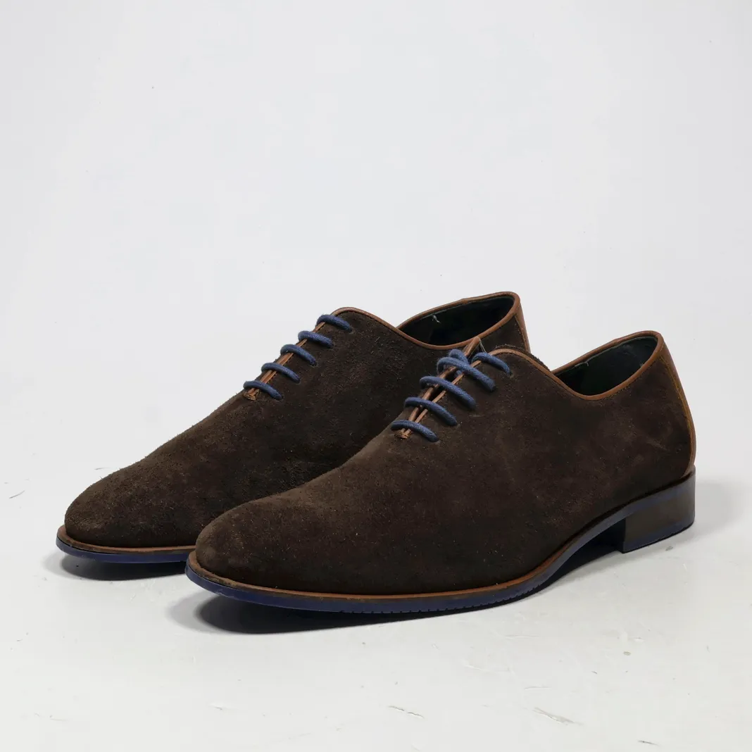 Bocage Formal Lace Ups Suede Brown Colour For Men