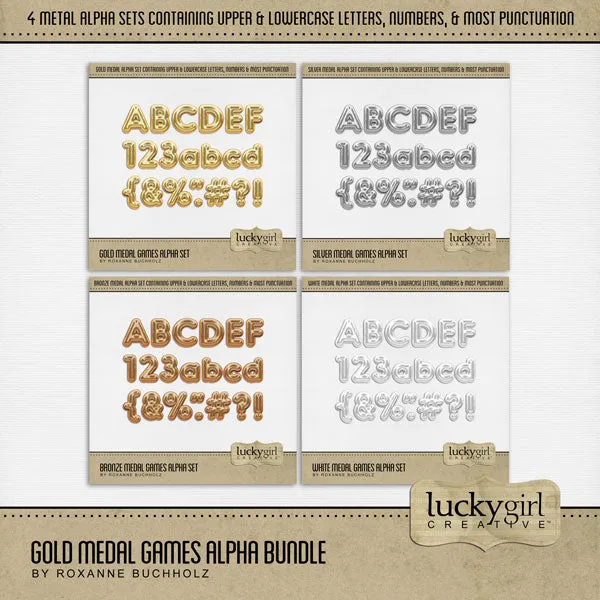 Bronze Medal Games Alpha Digital Scrapbook Kit