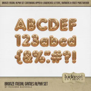 Bronze Medal Games Alpha Digital Scrapbook Kit