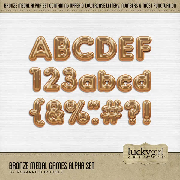 Bronze Medal Games Alpha Digital Scrapbook Kit