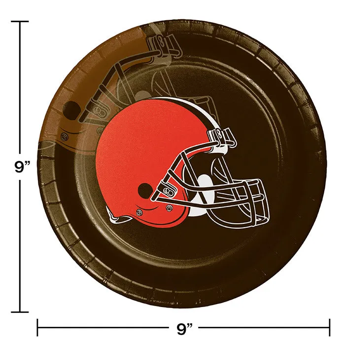 Bulk Cleveland Browns Paper Dinner Plates (96 per Case)