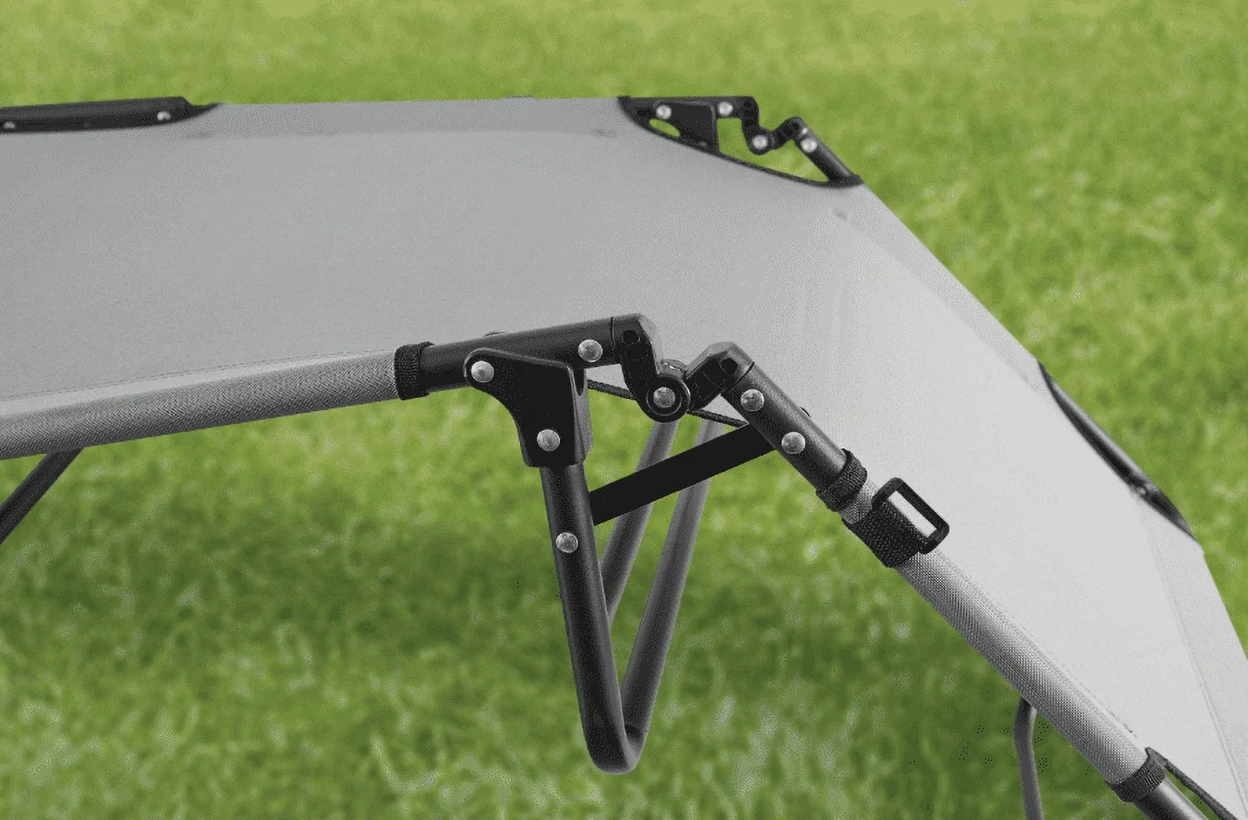 Camping Folding with Easy Setup Cot, Gray, Adult, 75.6 in X 25 in X 8.46In
