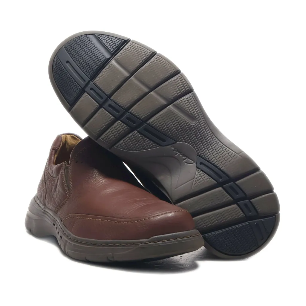 Clarks Formal Slip Ons Leather Brown Colour For Men