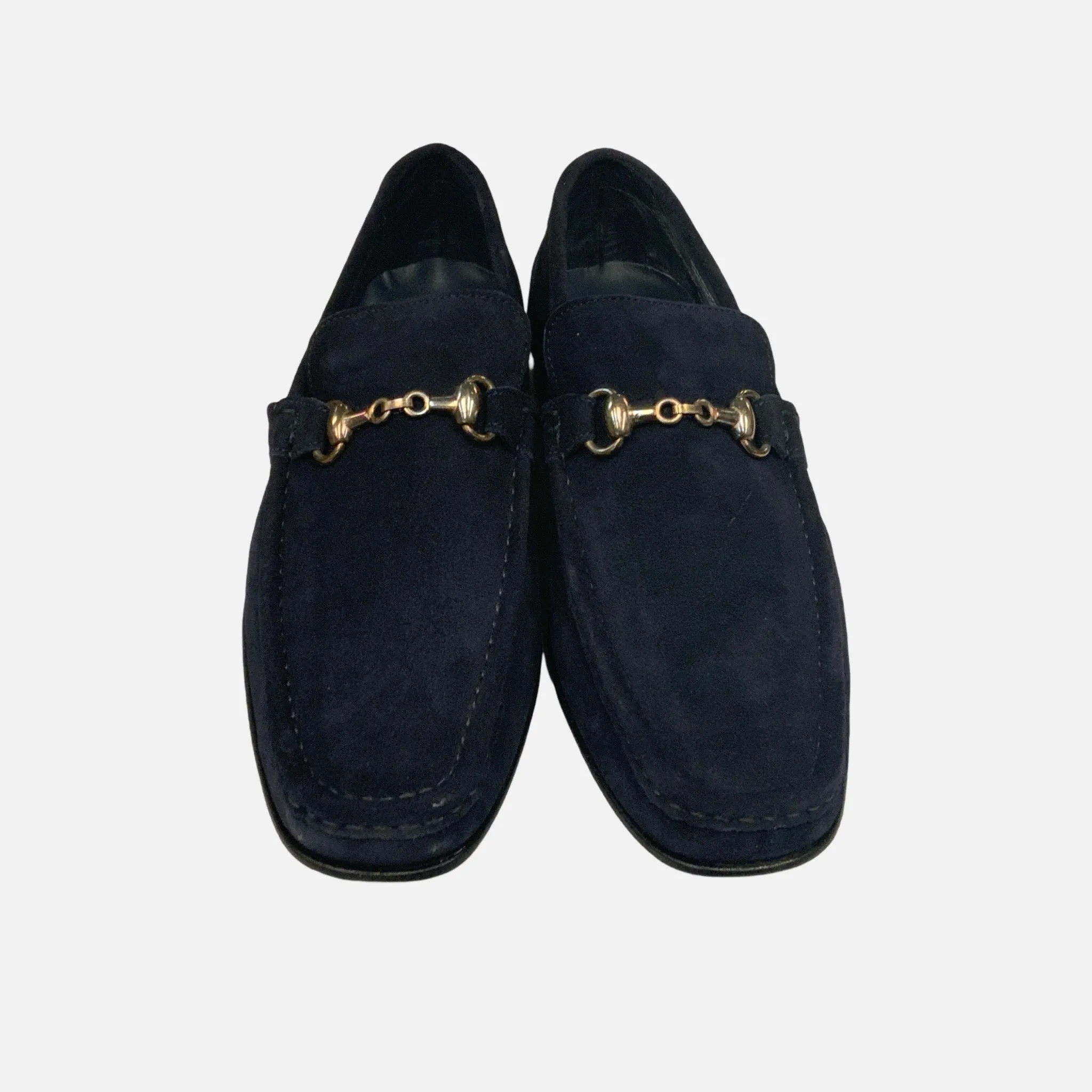 Clearance | Mens Blue Suede Italian Bit Loafer by Calzoleria Toscana | Last Pairs