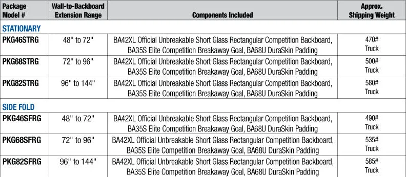 COMPETITION PKG STATIONARY (6'-8' EXT)