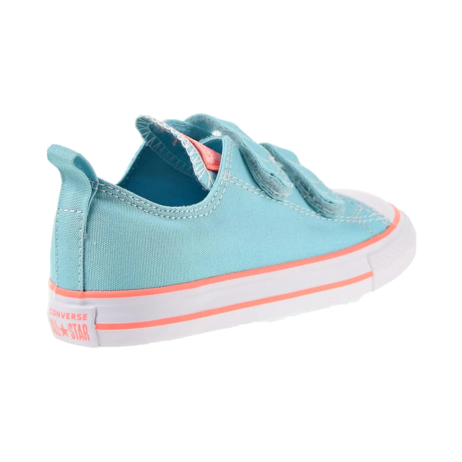 Converse Chuck Taylor All Star 2V OX Toddler's Shoes Bleached Aqua-Crimson Pulse