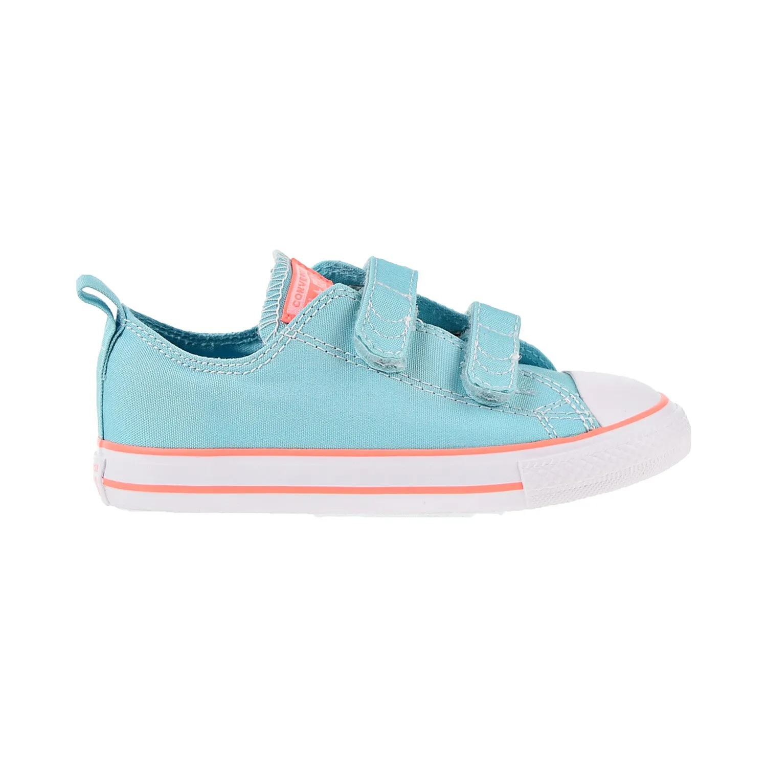 Converse Chuck Taylor All Star 2V OX Toddler's Shoes Bleached Aqua-Crimson Pulse