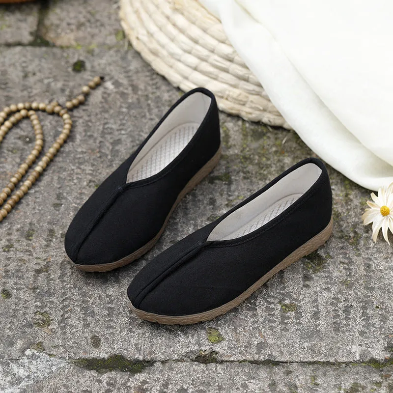 Cool Beijing Cloth Pumps Cotton Round Canvas Shoes