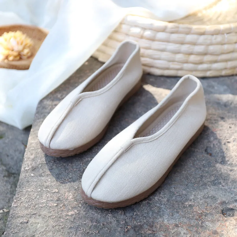 Cool Beijing Cloth Pumps Cotton Round Canvas Shoes