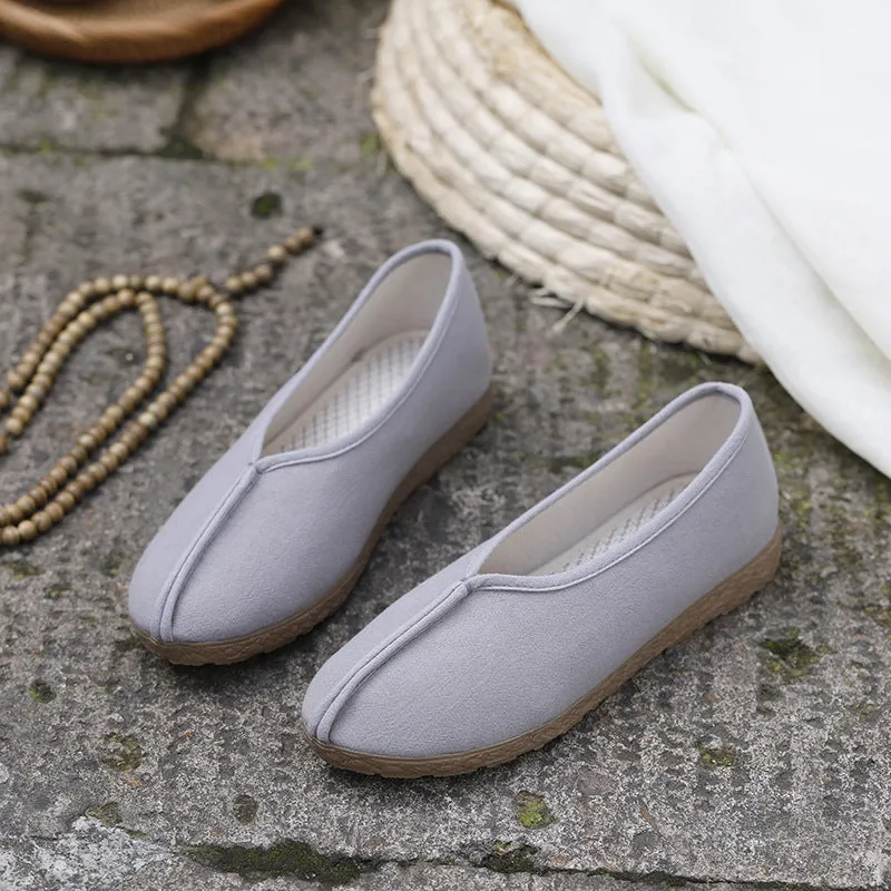 Cool Beijing Cloth Pumps Cotton Round Canvas Shoes