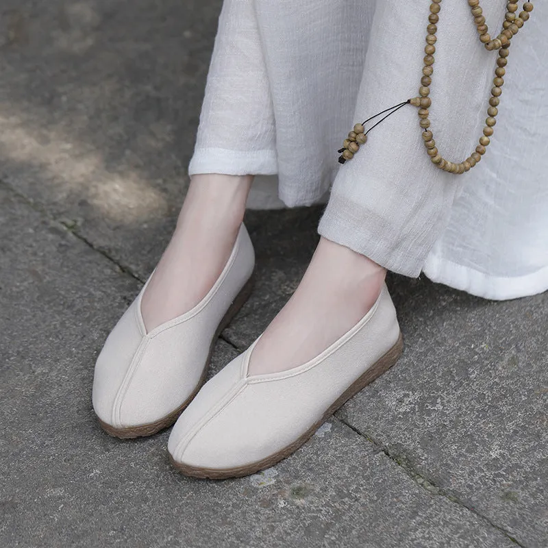 Cool Beijing Cloth Pumps Cotton Round Canvas Shoes