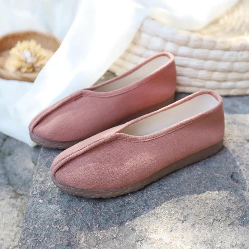 Cool Beijing Cloth Pumps Cotton Round Canvas Shoes