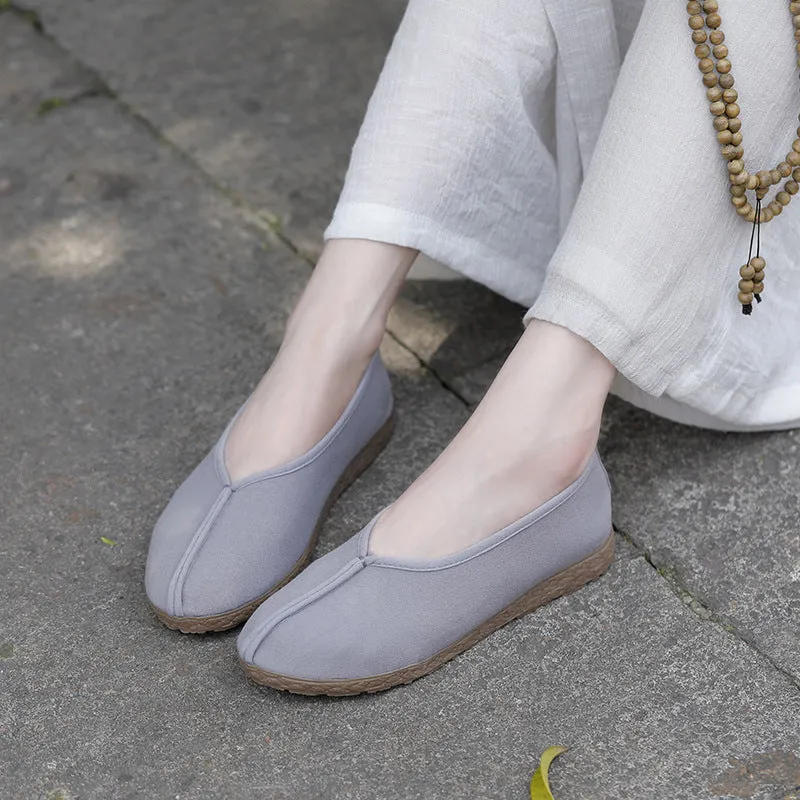 Cool Beijing Cloth Pumps Cotton Round Canvas Shoes