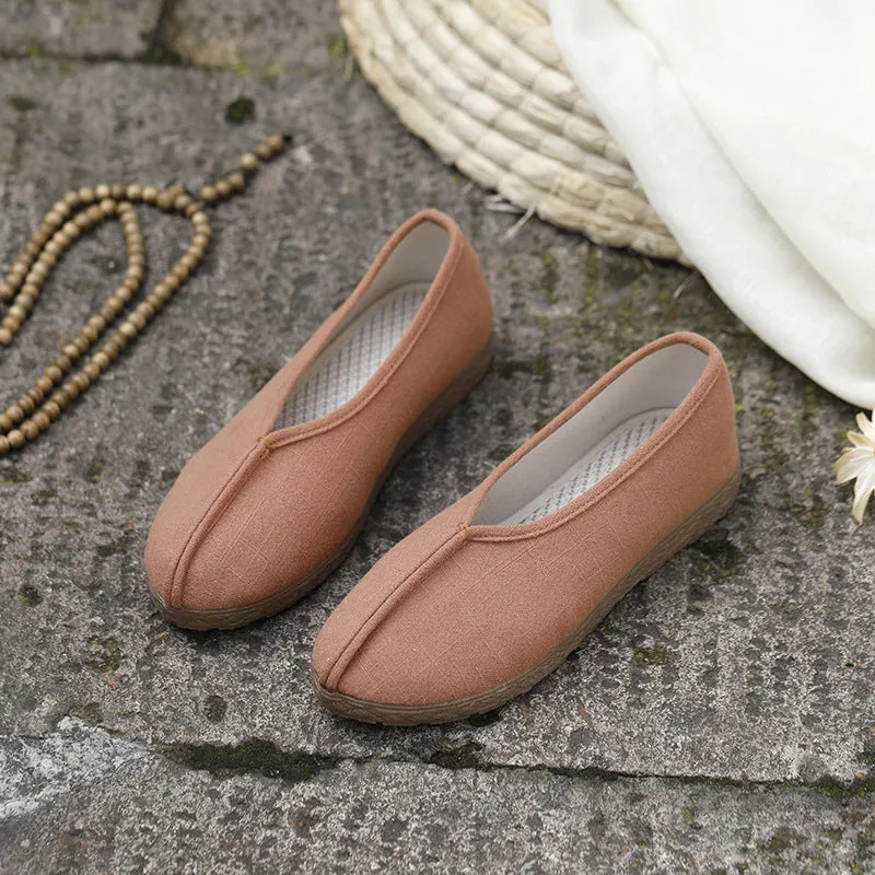 Cool Beijing Cloth Pumps Cotton Round Canvas Shoes