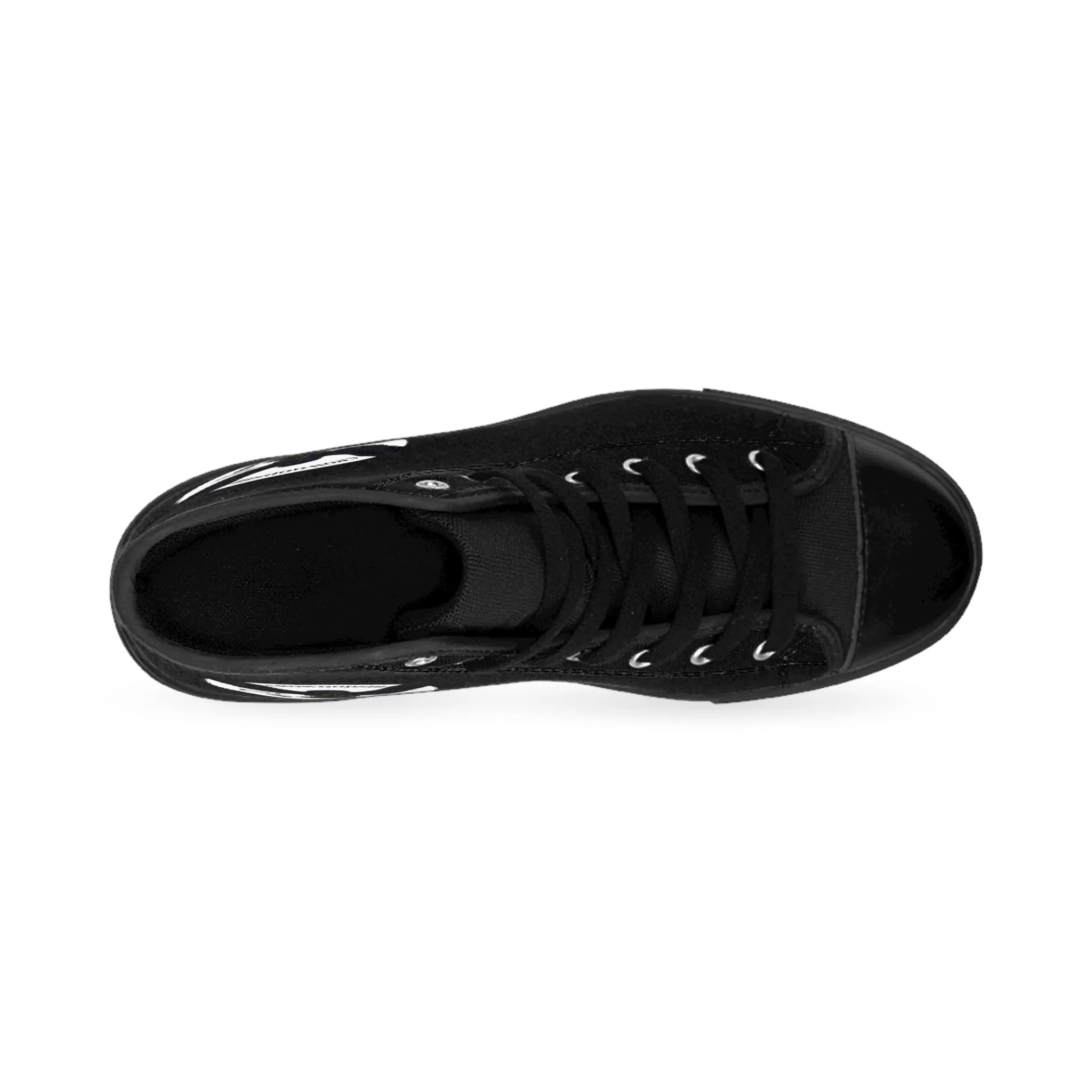 Crowgodshi 2nd Gen. High-Tops, Black on Black w/ WHITE LOGO