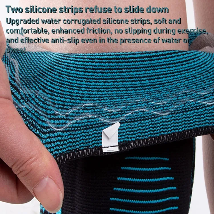 Dual Spring Support Silicone Sports Brace Fitness Protective Pads, Specification:XXXL Size(Black Grey)