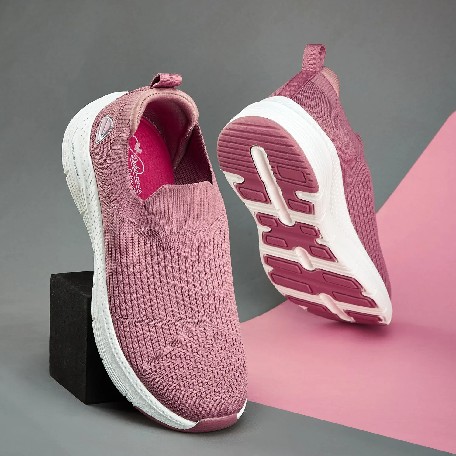 Duke Women Knitted Sports Shoes (XFOL1555)