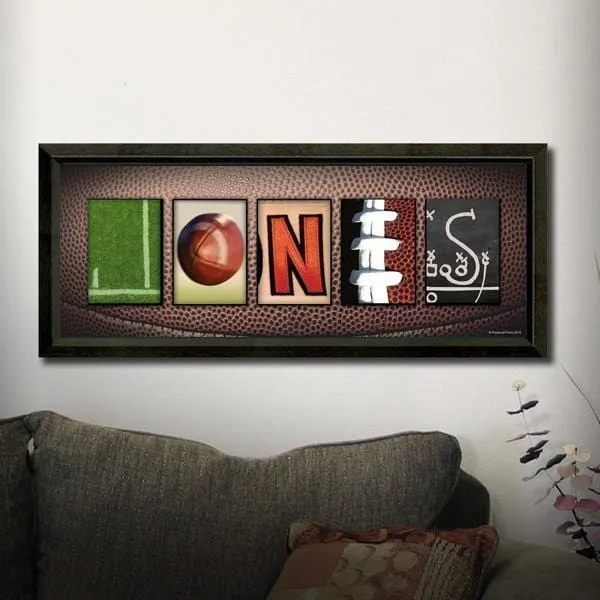 Football Letter Name Art Print