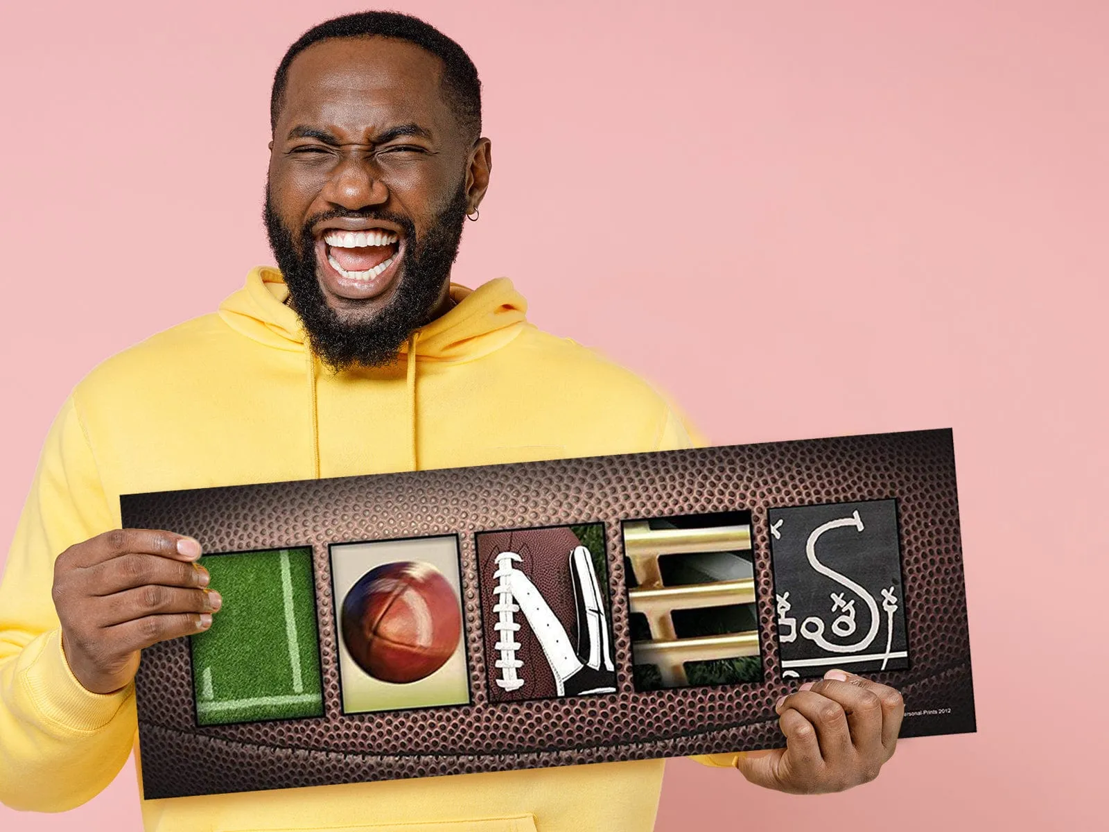 Football Letter Name Art Print