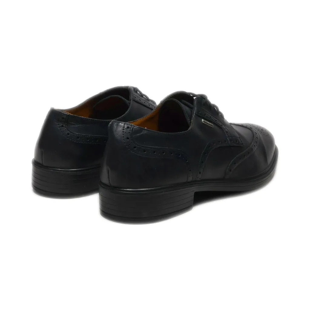 Geox Amphibiox Formal Lace Ups Leather Black Colour For Men