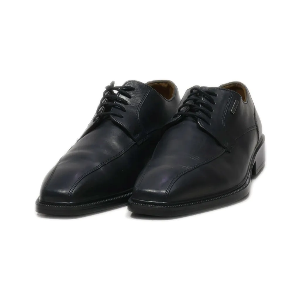 Geox Formal Lace Ups Leather Black Colour For Men