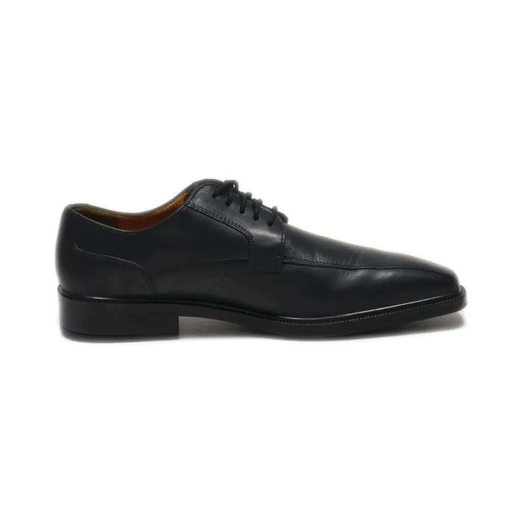 Geox Formal Lace Ups Leather Black Colour For Men