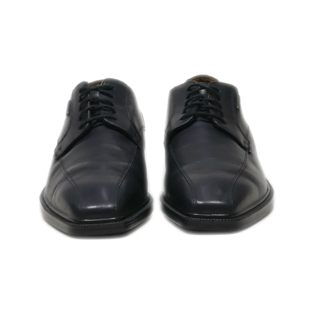 Geox Formal Lace Ups Leather Black Colour For Men