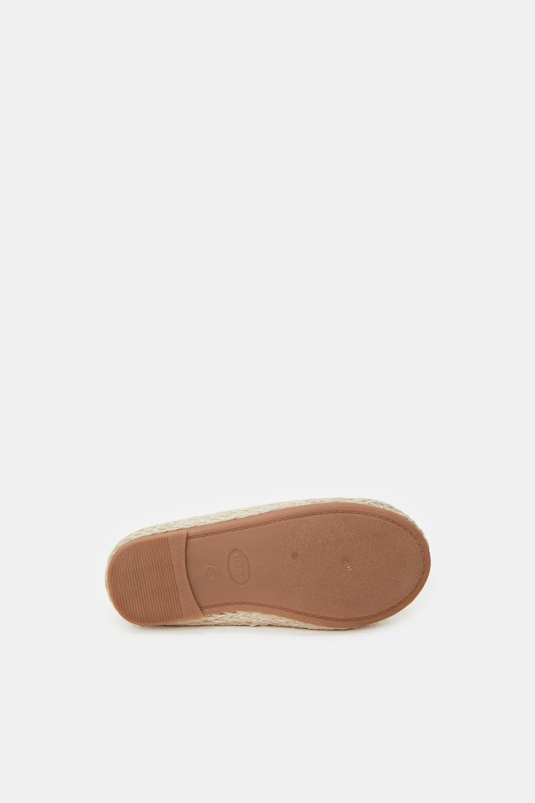 Girls Beige Floral Loafer